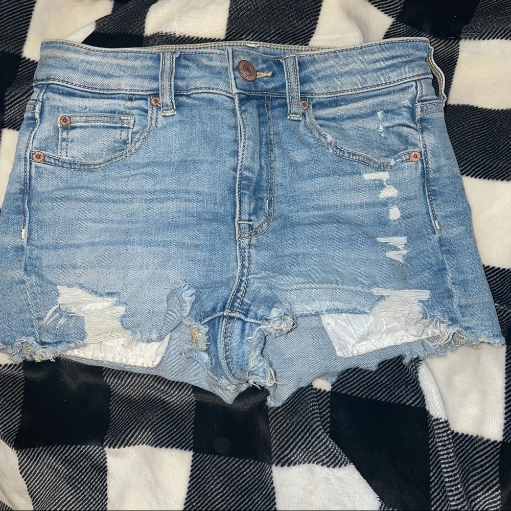 American eagle super stretch hi rise shortie size 4
